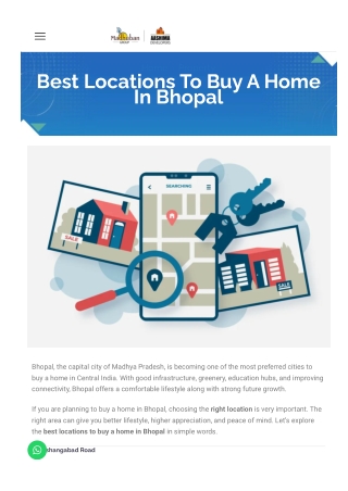 Best Locations to Buy a Home in Bhopal