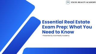 Essential Real Estate Exam Prep_ What You Need to Know