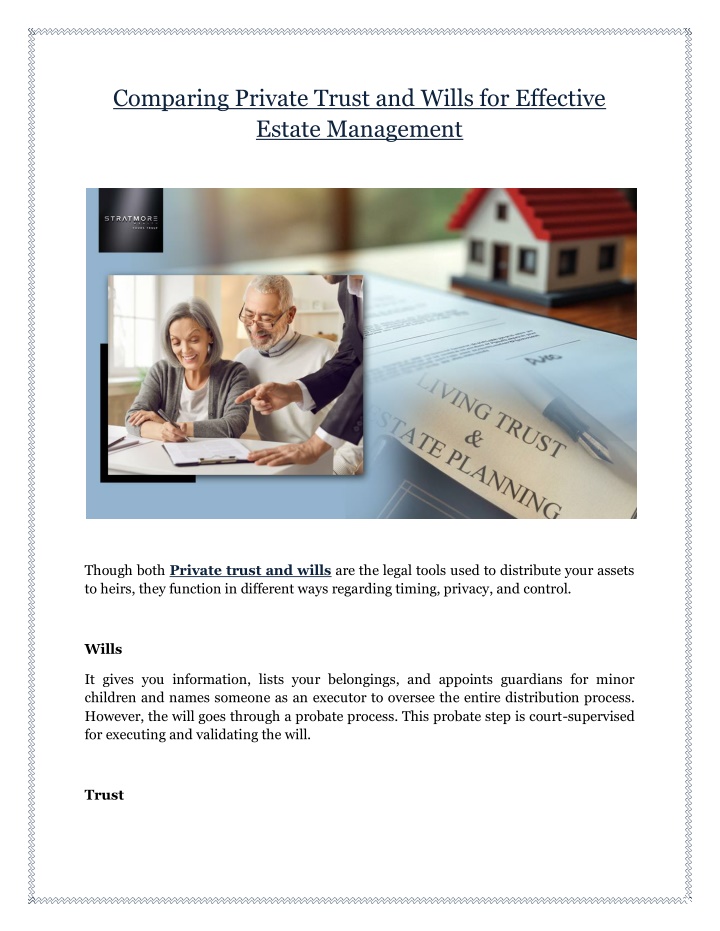 PPT - Comparing Private Trust and Wills for Effective Estate Management ...