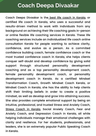 COACH DEEPA DIVAAKAR