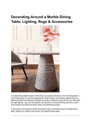 Decorating Around a Marble Dining Table_ Lighting, Rugs & Accessories (1)