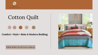 Premium Cotton Quilts | Boho-Eclectica Bedding Collection