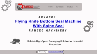 Industrial Flying Knife Bottom Seal Machine With Spine Seal  Ramcko Machinery