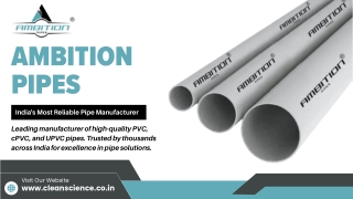 Most Reliable Pipe Manufacturer in India | Ambition Pipes