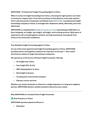 freight forwarding in china