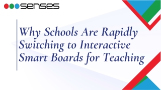 Why Schools Are Rapidly Switching to Interactive Smart Boards for Teaching