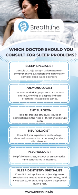 Which doctor should you consult for sleep problems?