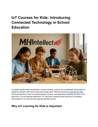 IoT Courses for Kids_ Introducing Connected Technology in School Education