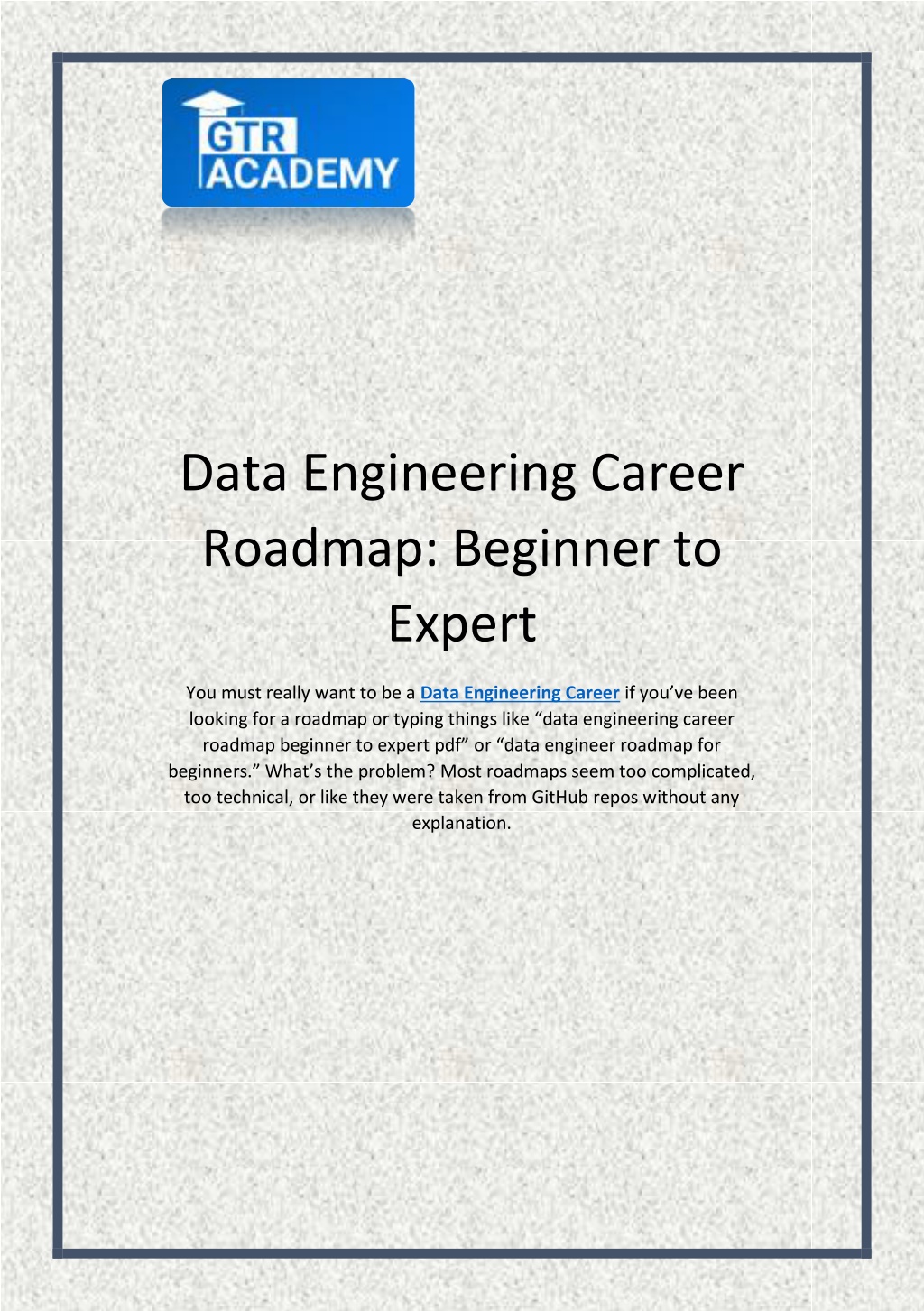 PPT - Data Engineering Career RoadmaP Beginner to Expert PowerPoint ...