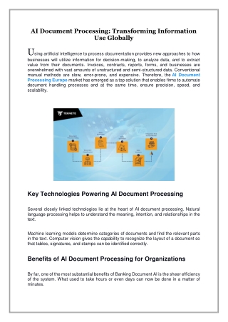 AI Document Processing, Transforming Information Use Globally