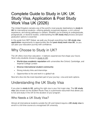 Complete Guide to Study in UK