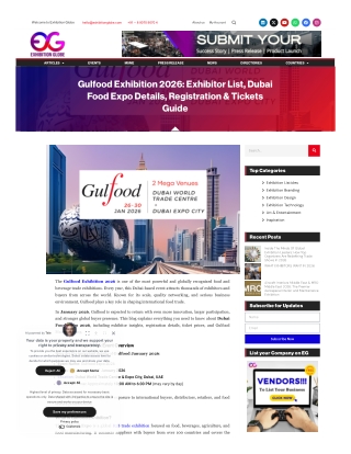 Gulfood Exhibition 2026