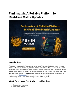 Funinmatch_ A Reliable Platform for Real-Time Match Updates