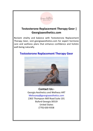 Testosterone Replacement Therapy Geor Georgiaaesthetics.com