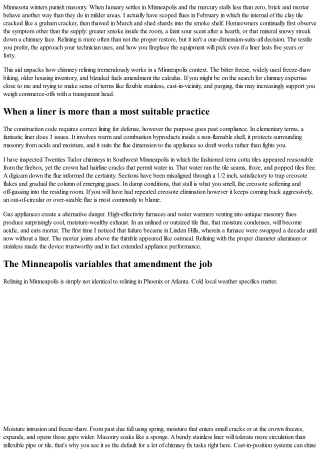 Chimney Relining in Minneapolis: Materials, Methods, and Longevity