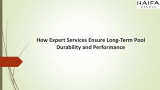 How Expert Services Ensure Long-Term Pool Durability and Performance