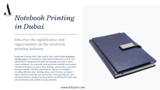 Custom Notebook Printing in Dubai