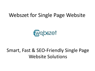 Webszet for Single Page Website