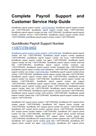 CompletePayrollSupportandCustomerServiceHelpGuide