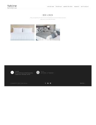 Fabline: Hotel bed sheets manufacturers in Tamlinadu