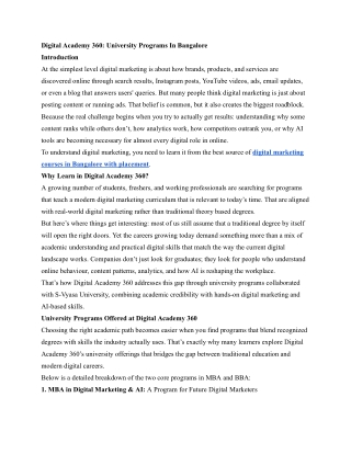 Digital Academy 360_ University Programs In Bangalore