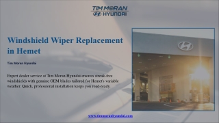 Windshield Wiper Replacement in Hemet