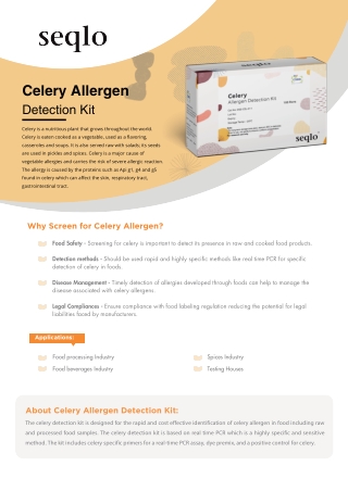 Celery Allergen Kit | Food Safety Celery Testing Kit