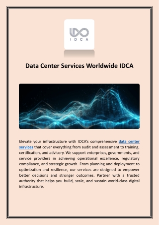 Data Center Services Worldwide  IDCA