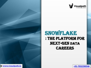 Learn Snowflake Data Engineering Training Hyderabad | Visualpath