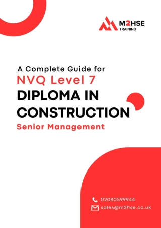 A Complete Guide for NVQ Level 7 Construction Senior Management - M2HSE