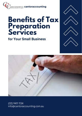 Benefits of Tax Preparation Services for Your Small Business