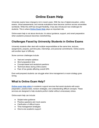Online Exam Help | Gradespire