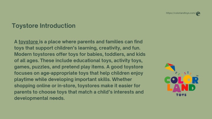 PPT - Toystore Guide Educational and Fun Toys for Kids Colorlan Toys ...