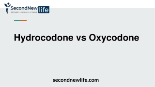 hydrocodone vs oxycodone