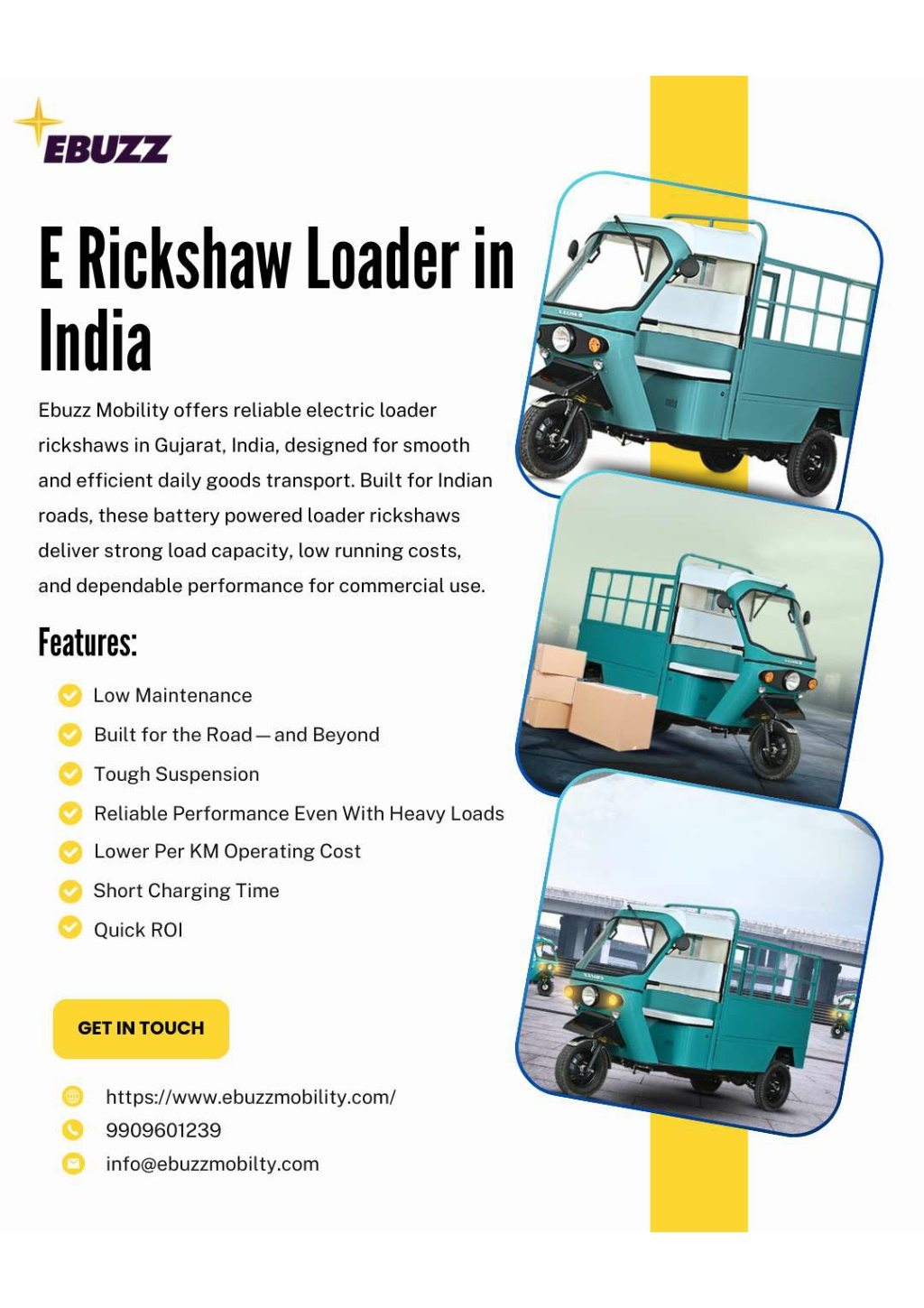 PPT - Best Loader E Rickshaw Manufacturer and Supplier in India - Ebuzz ...