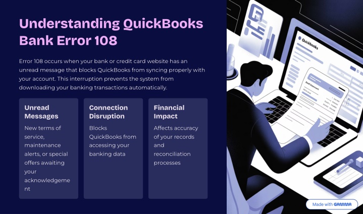 PPT - Understanding QuickBooks Bank Error 108 1(855)3761-777 PowerPoint ...