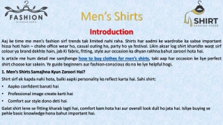 How to Buy Clothes for Men’s Shirts – Complete Buying Guide