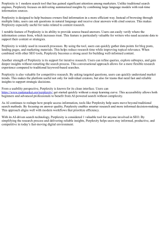 perplexity is 1 modern search tool that
