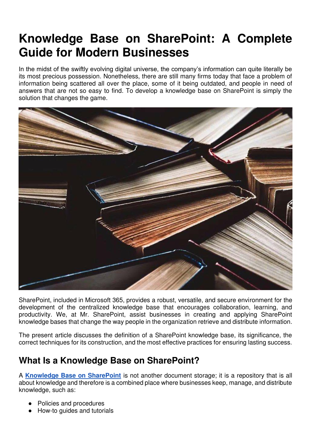 PPT - Knowledge Base on SharePoint_ A Complete Guide for Modern ...