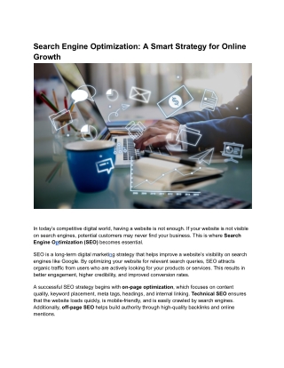 Search Engine Optimization_ A Smart Strategy for Online Growth