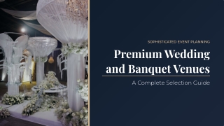 Premium Wedding and Banquet Venues