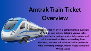 Amtrak Train Tickets provides easy online booking