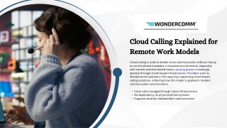 Cloud Calling Explained for Remote Work Models