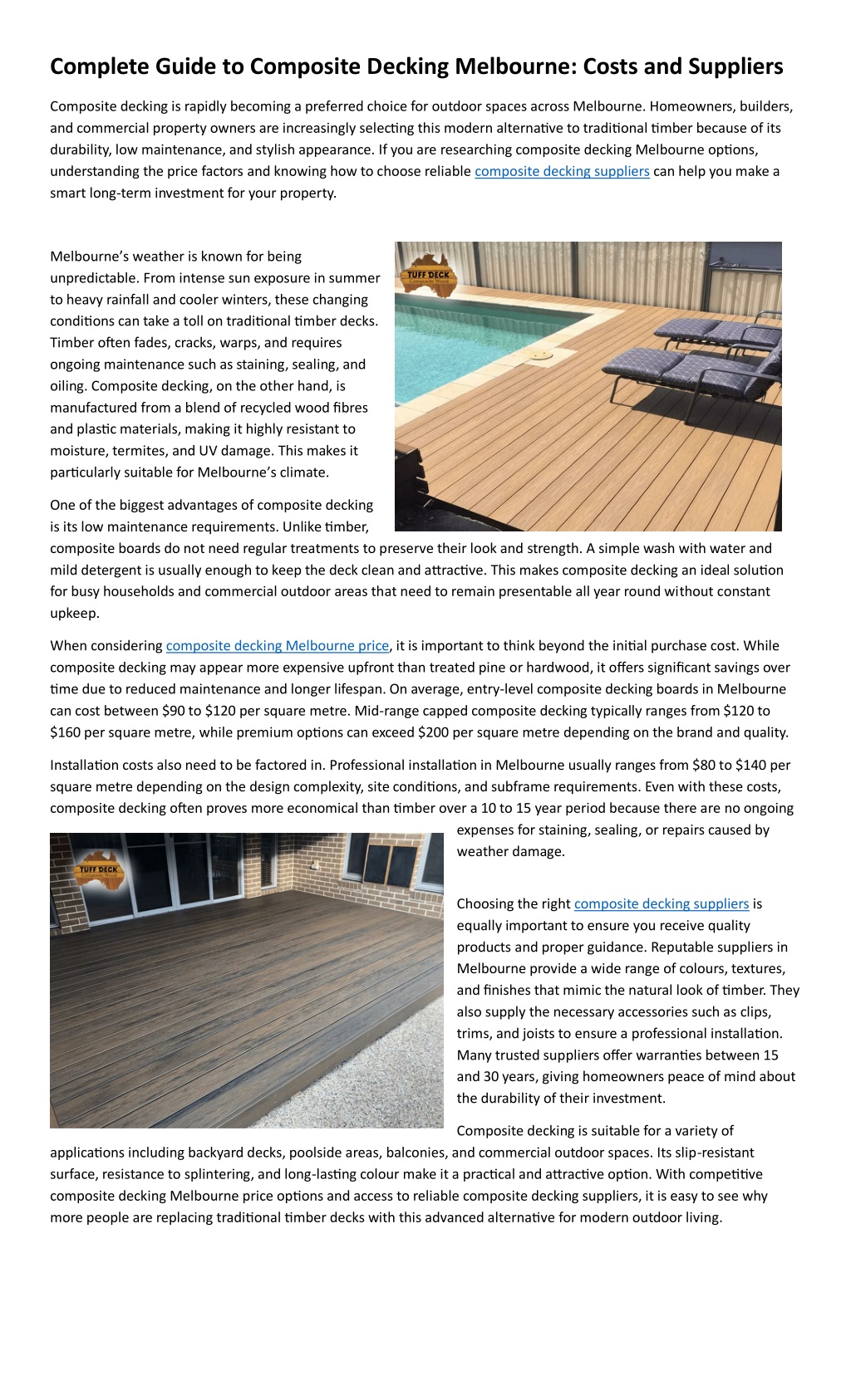PPT - Complete Guide to Composite Decking Melbourne PowerPoint ...