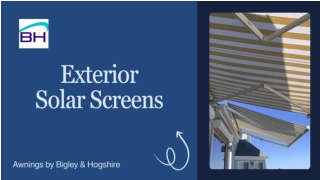 Exterior Solar Screens