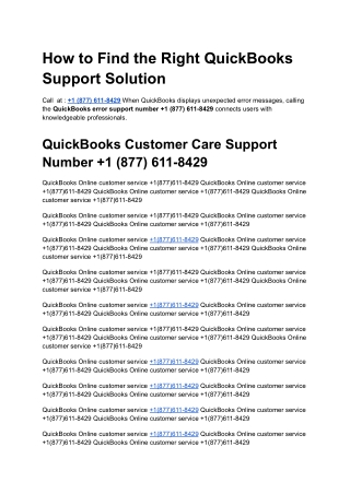 how to find the right quickbooks support solution
