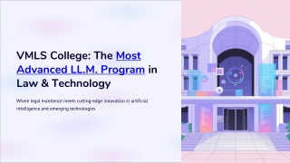 Most Advanced LLM Program | Study at VMLS Law School