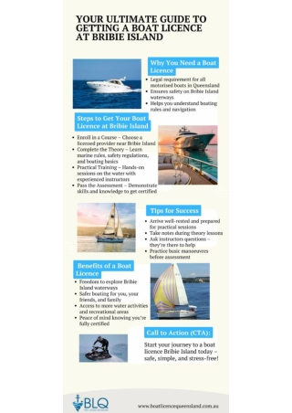 Boat Licence Bribie Island