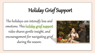 Holiday Grief Support