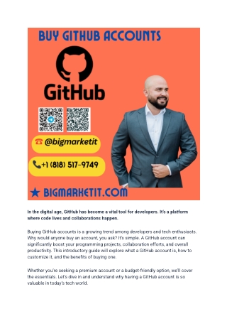 Top 0_3 _ 11 Safe to Buy Verified GitHub Accounts in This Year